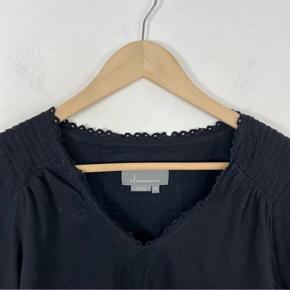 Anthropologie Boho Floral Helene Embroidered V-Neck Peasant Blouse Size XS - Picture 6 of 12